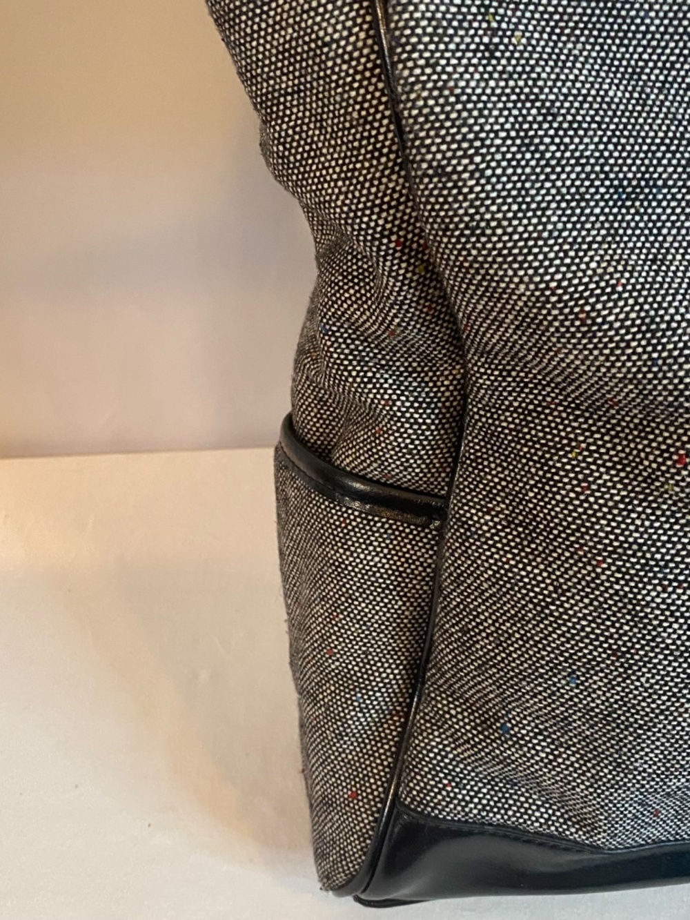 Thirty One Cindy Tote, Black/Gray Tweed - Picture 3 of 6